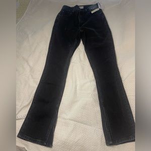 Abercrombie & Fitch Curve Love High Rise Skinny Jeans with Vent Hem, Black
